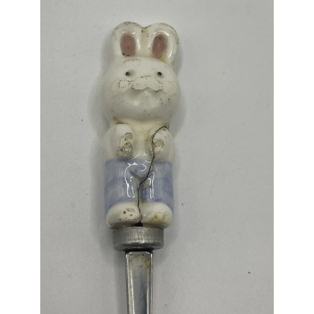 Vintage Lillian Vernon Ceramic Cutlery Kids Fork